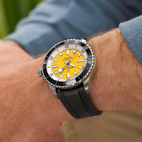 breitling coltreplicas colt yellow dial face|Superocean Automatic 42 My22 .